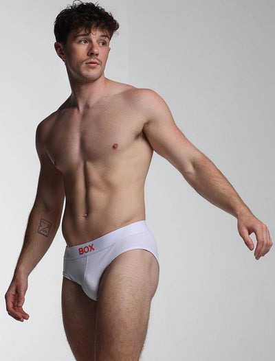 Colour Pop Briefs - White & Orange - boxmenswear - {{variant_title}}