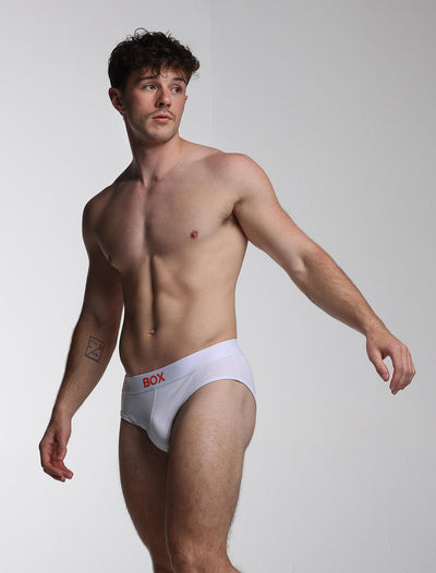 Colour Pop Briefs - White & Orange - boxmenswear - {{variant_title}}