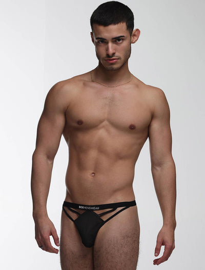 Tri-Lock G-String: Black - boxmenswear - {{variant_title}}