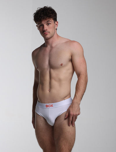 Colour Pop Briefs - White & Orange - boxmenswear - {{variant_title}}