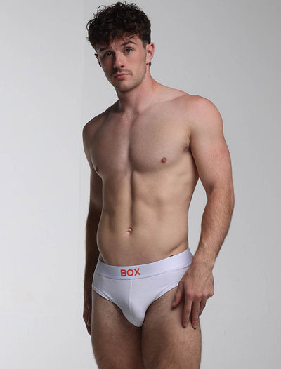 Colour Pop Briefs - White & Orange - boxmenswear - {{variant_title}}