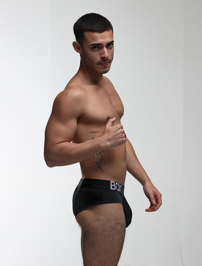 Mens Hipster Trunks: Defined Crotch - Black - boxmenswear - {{variant_title}}