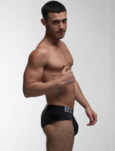 Mens Hipster Trunks: Defined Crotch - Black - boxmenswear - {{variant_title}}