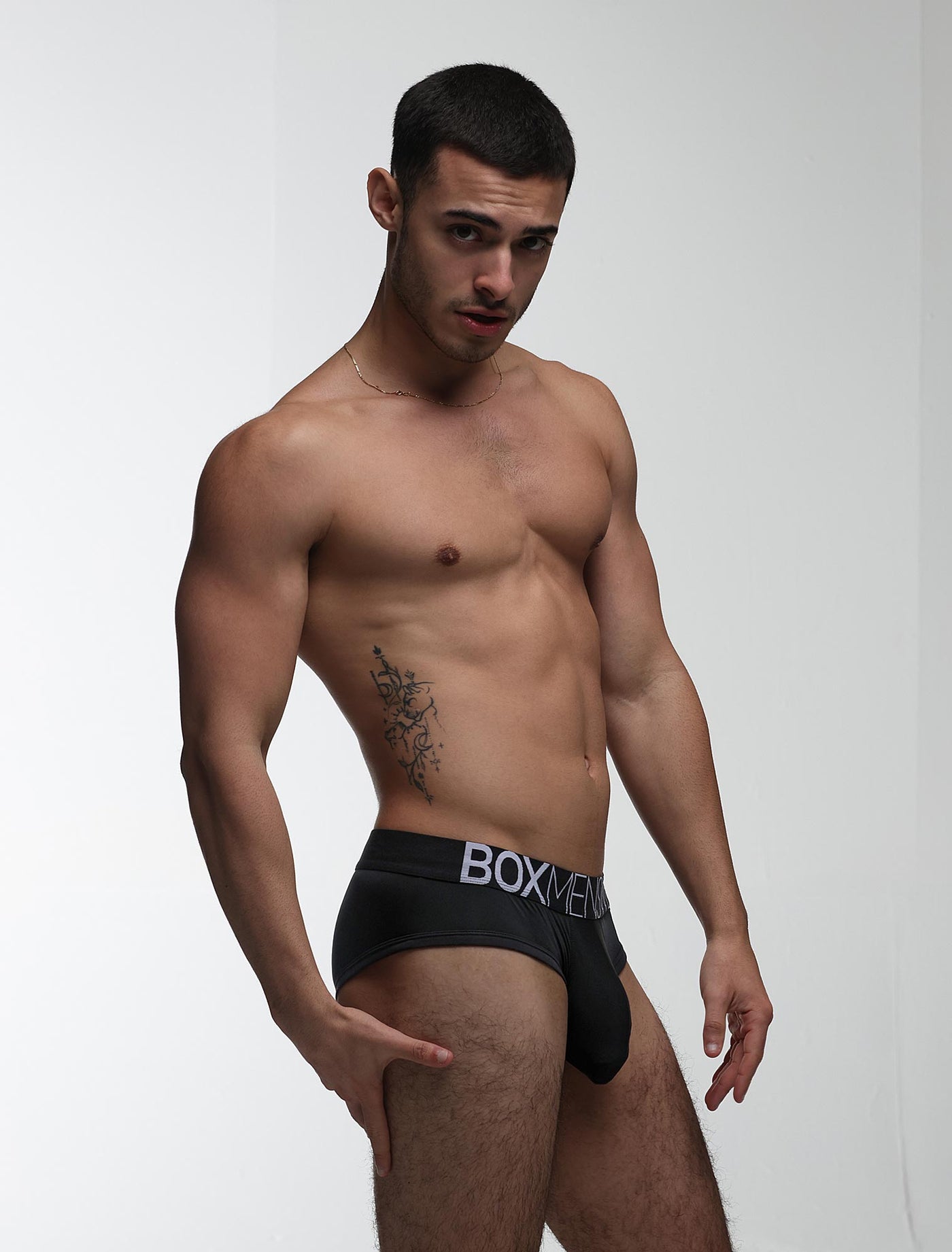 Mens Hipster Trunks: Defined Crotch - Black - boxmenswear - {{variant_title}}