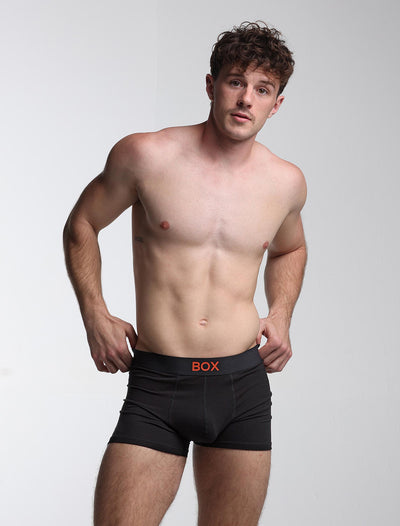 Colour Pop Boxers - Black & Orange - boxmenswear - {{variant_title}}