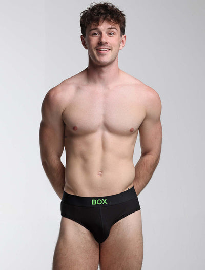 Colour Pop Briefs - Black & Green - boxmenswear - {{variant_title}}