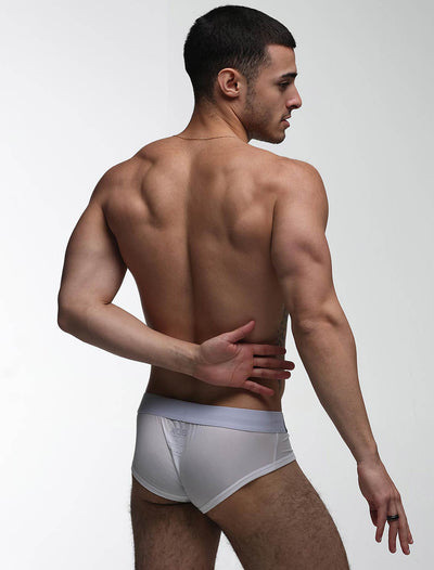 Mens Hipster Trunks : Defined Crotch - White - boxmenswear - {{variant_title}}