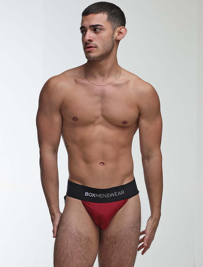 Deep Support Jockstrap - Burgundy - boxmenswear - {{variant_title}}