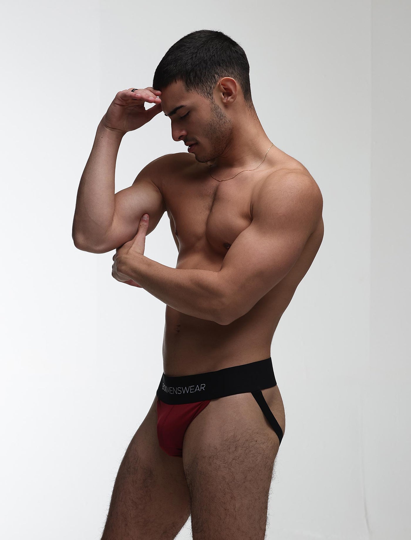 Deep Support Jockstrap - Burgundy - boxmenswear - {{variant_title}}