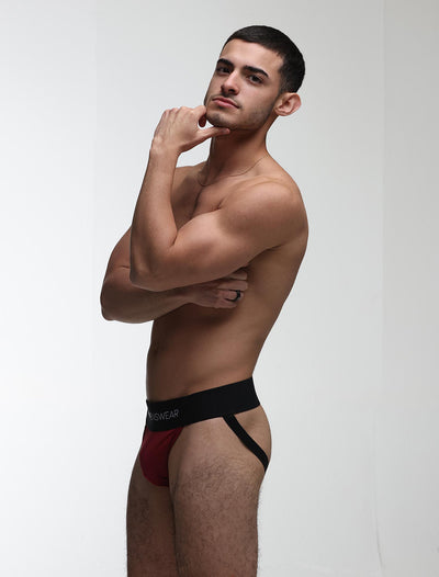 Deep Support Jockstrap - Burgundy - boxmenswear - {{variant_title}}