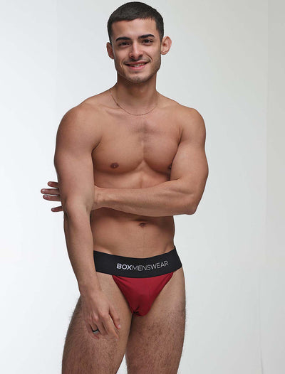 Deep Support Jockstrap - Burgundy - boxmenswear - {{variant_title}}