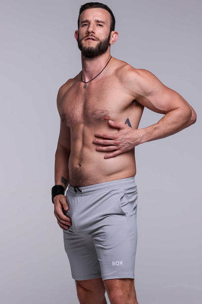 Active Panelled Sports Shorts - Grey - boxmenswear - {{variant_title}}