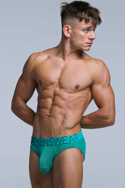 All Over Mesh Briefs - Lucky Lad Green - boxmenswear - {{variant_title}}