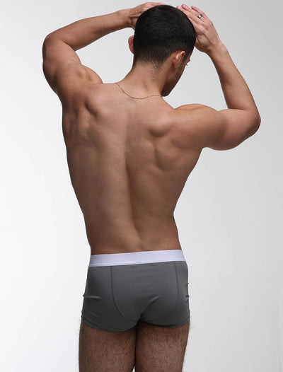 Mens Curved Mesh Boxers - Grey - boxmenswear - {{variant_title}}
