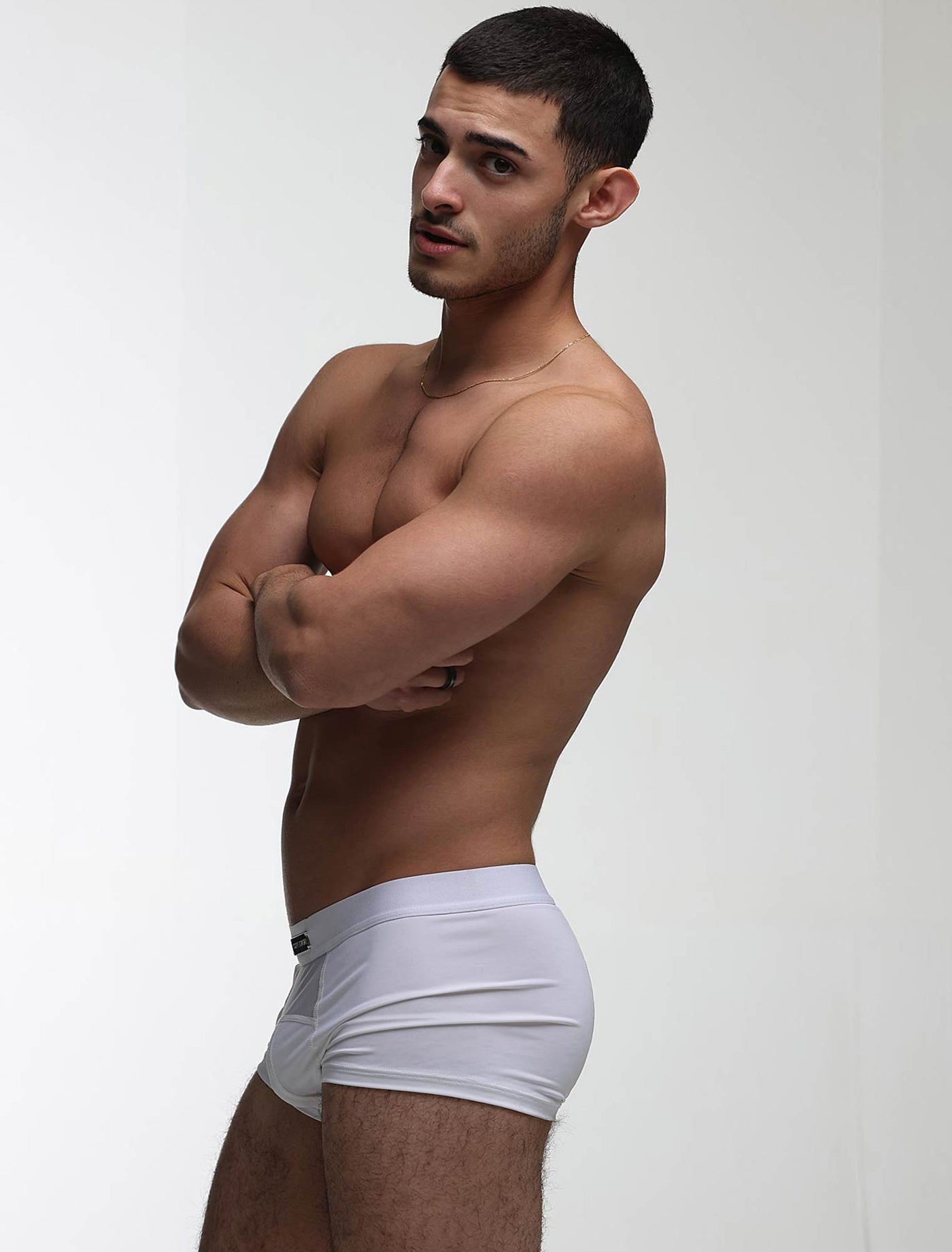 Mens Curved Mesh Boxers - White - boxmenswear - {{variant_title}}