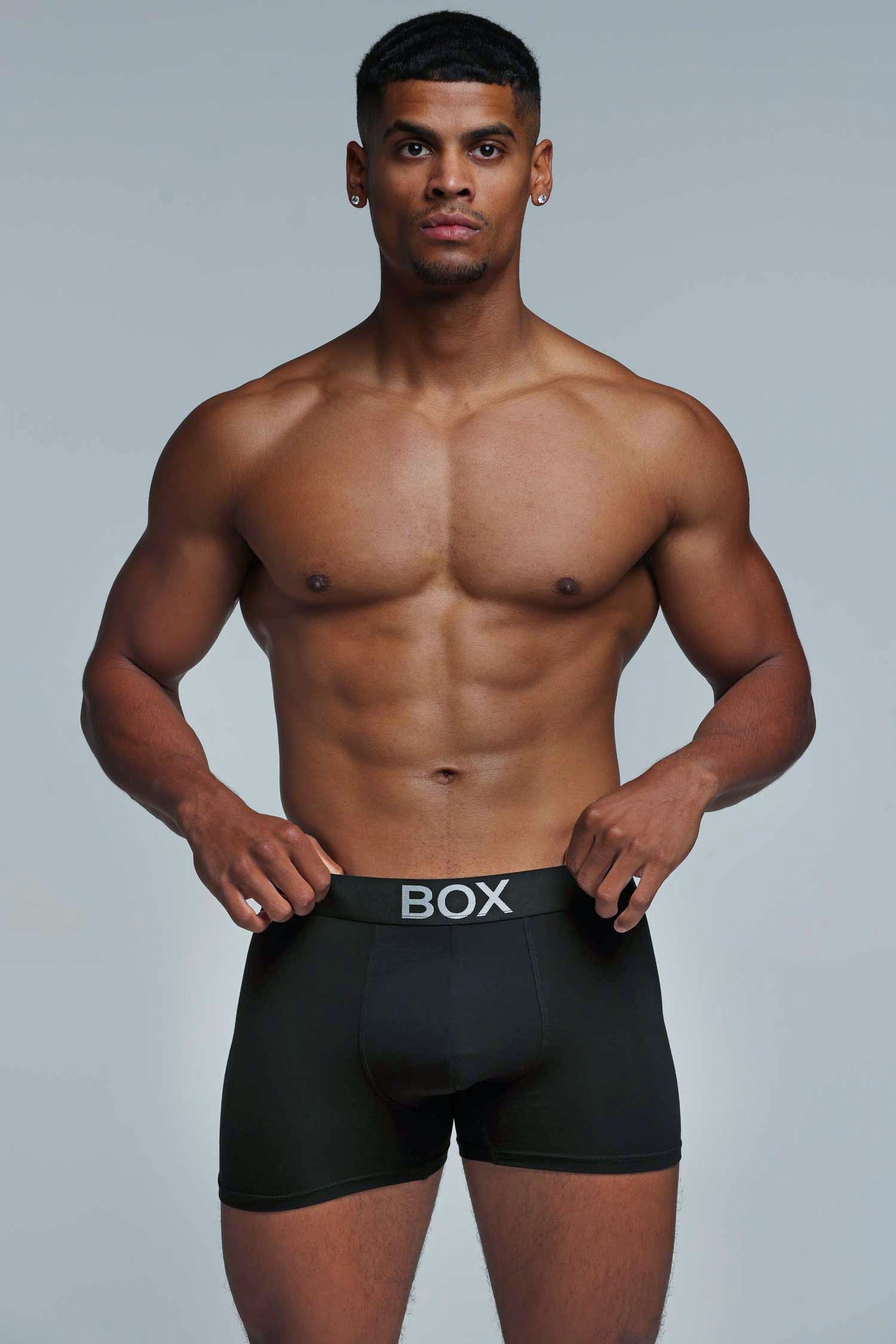 Metallic Modal Boxers - Black & Silver - boxmenswear - {{variant_title}}