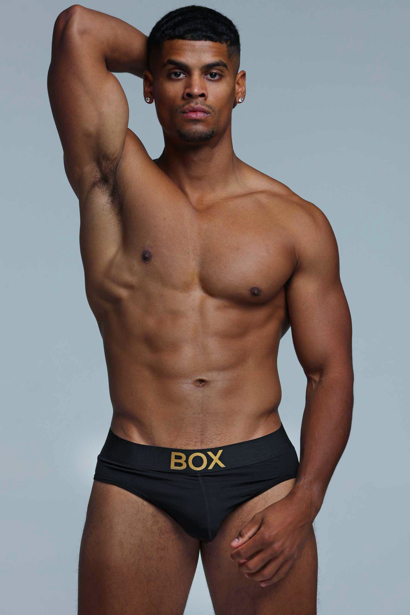 Metallic Modal Briefs - Black & Gold - boxmenswear - {{variant_title}}