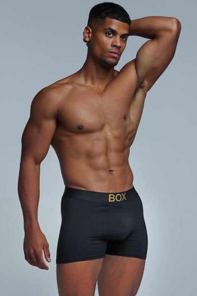 Metallic Modal Boxers - Black & Gold - boxmenswear - {{variant_title}}