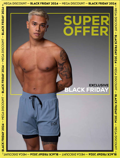 Mens Double Layer Sports Shorts - Charcoal - boxmenswear - {{variant_title}}