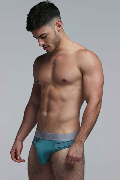 Mesh Panel Briefs - Riviera Teal - boxmenswear - {{variant_title}}