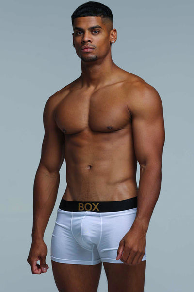 Metallic Modal Boxers - White & Gold - boxmenswear - {{variant_title}}