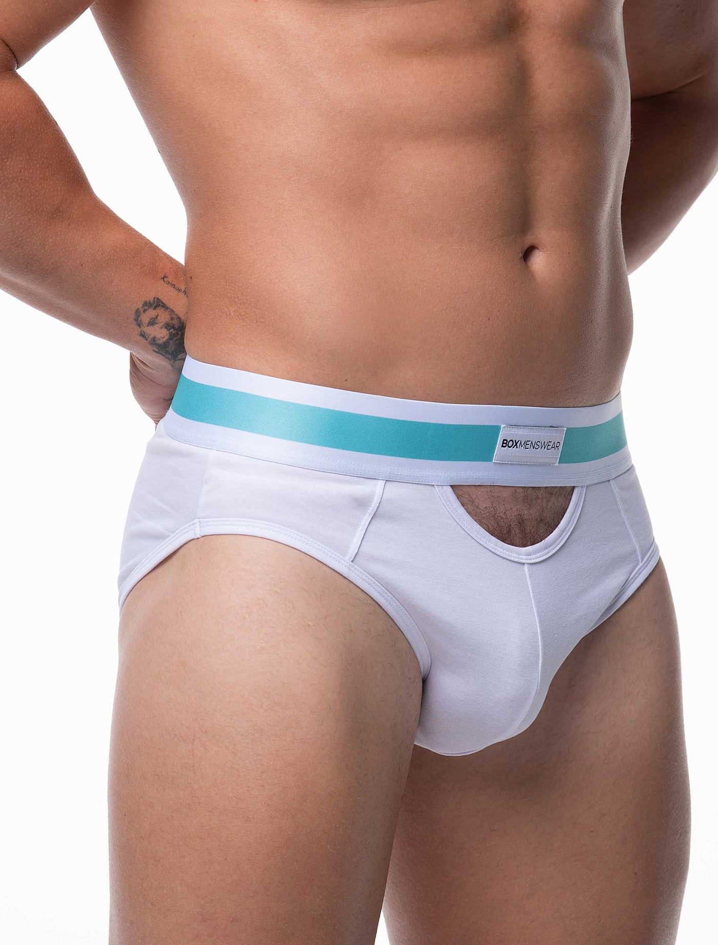 Mens Cut-Out Briefs - White - boxmenswear - {{variant_title}}