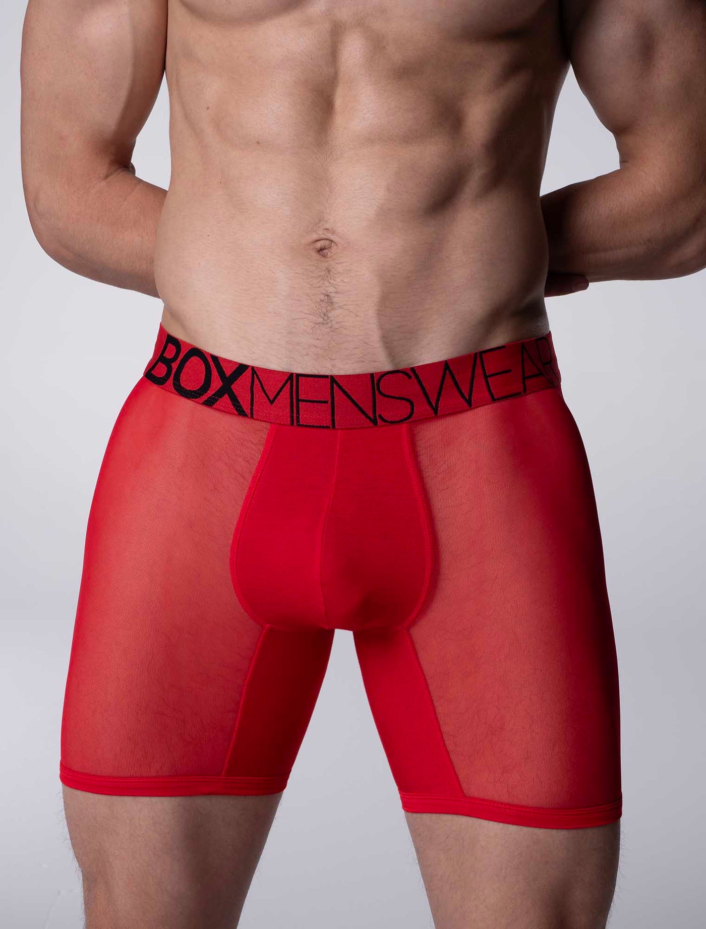 King Fit Mesh Panel - Transparent Crotch: Direct Red - boxmenswear - {{variant_title}}