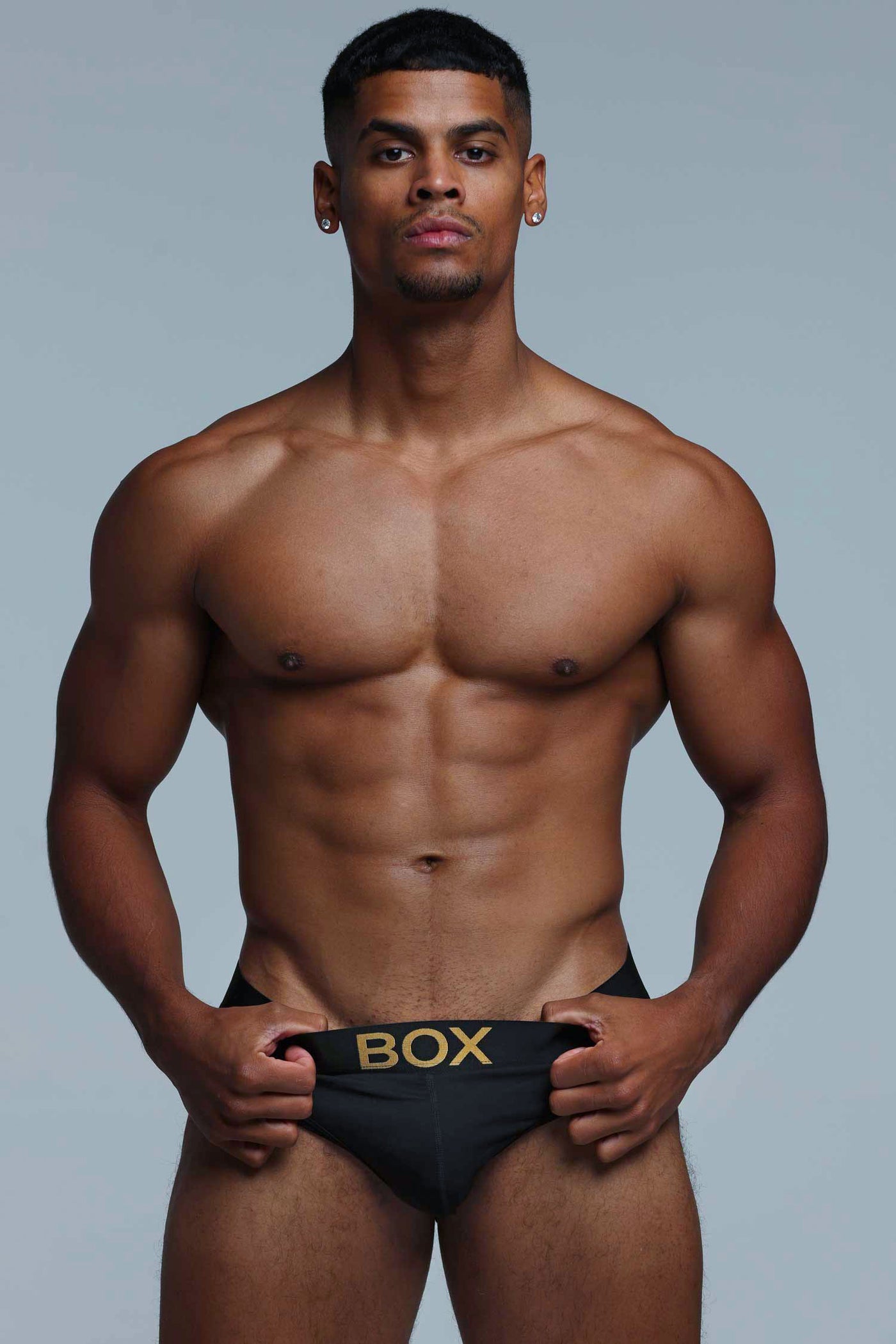 Metallic Modal Briefs - Black & Gold - boxmenswear - {{variant_title}}