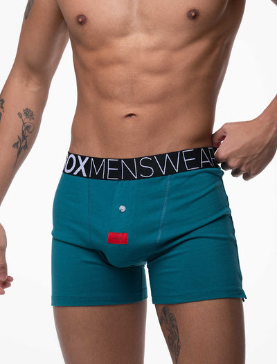 Button-up Boxers - Tease Me Teal - boxmenswear - {{variant_title}}