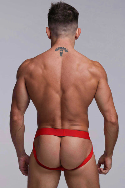 Totally Transparent Varsity Mesh Jockstrap - Direct Red - boxmenswear - {{variant_title}}