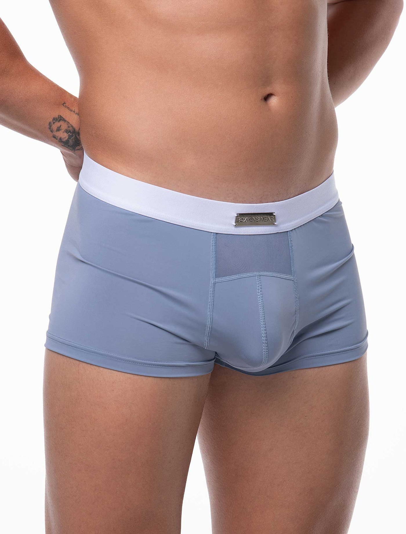 Mens Curved Mesh Boxers - Blue - boxmenswear - {{variant_title}}