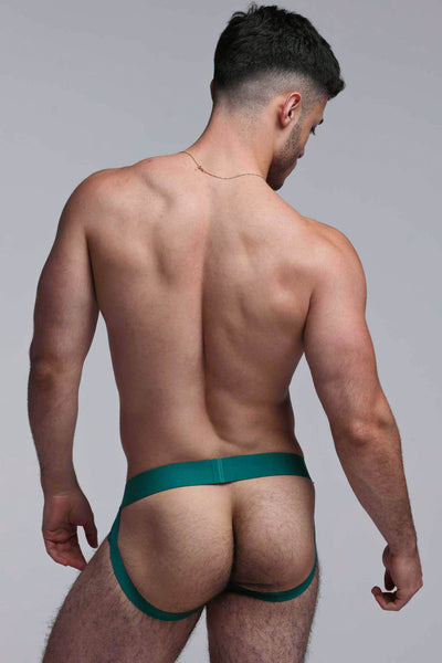 Totally Transparent Varsity Mesh Jockstrap - Evergreen - boxmenswear - {{variant_title}}