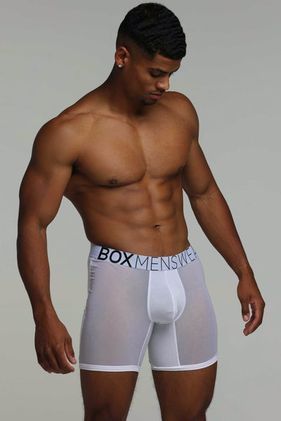 King Fit Mesh Panel - Transparent Crotch: White - boxmenswear - {{variant_title}}