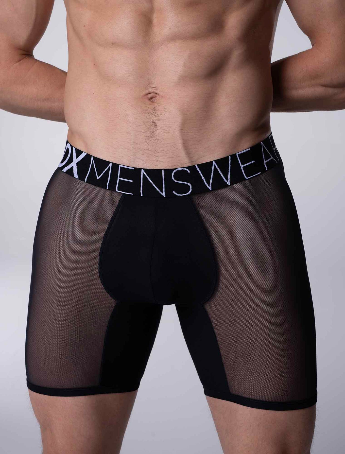 King Fit Mesh Panel - Transparent Crotch: Black - boxmenswear - {{variant_title}}