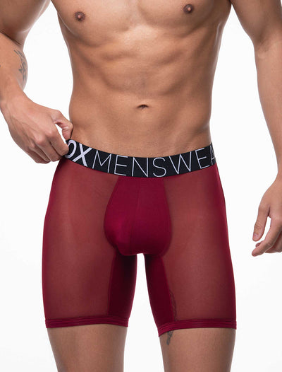 King Fit Mesh Panel - Transparent Crotch: Tibetan Red - boxmenswear - {{variant_title}}