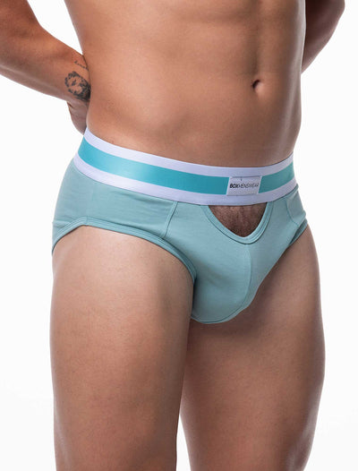 Mens Cut-Out Briefs - Green - boxmenswear - {{variant_title}}