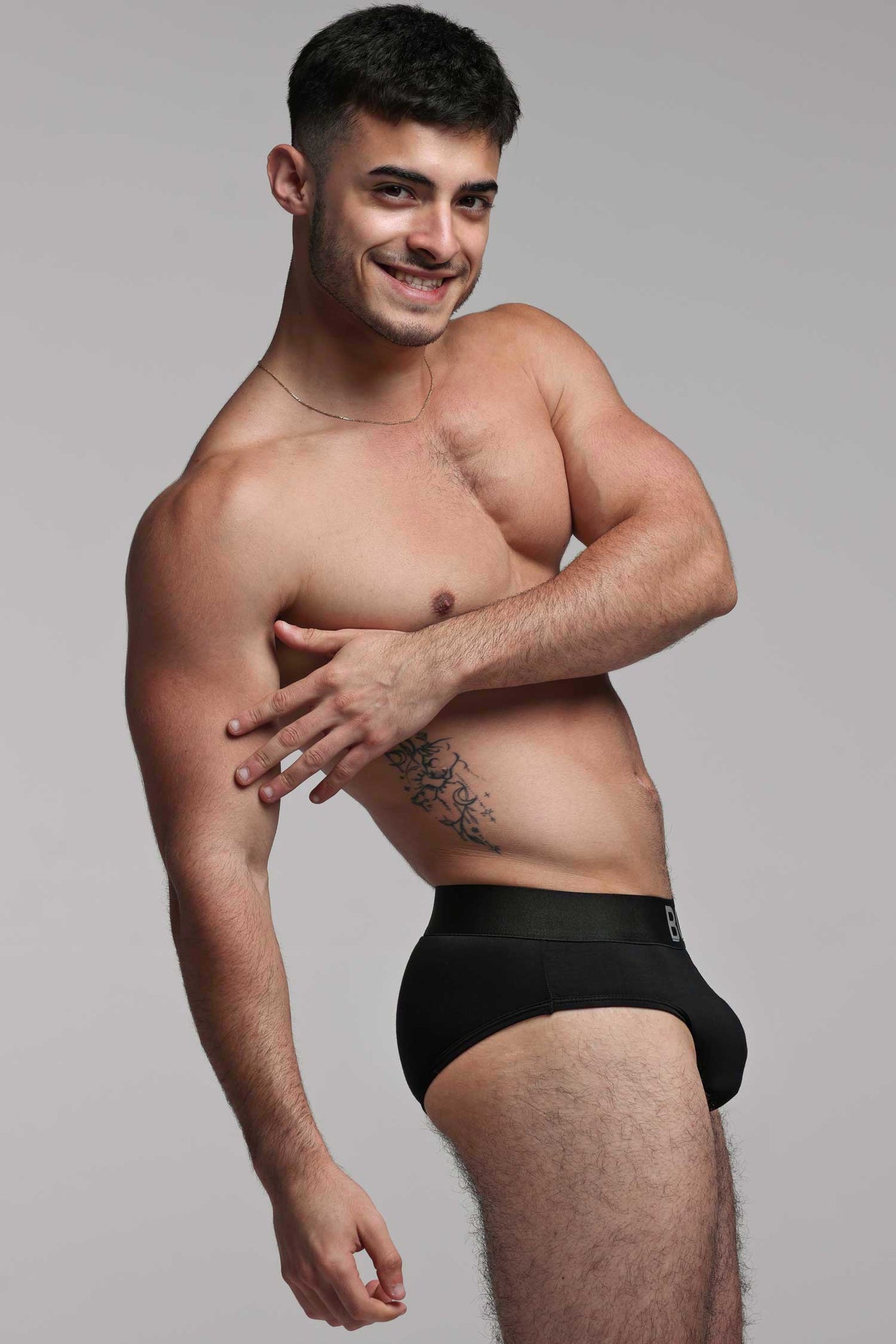 Metallic Modal Briefs - Black & Silver - boxmenswear - {{variant_title}}