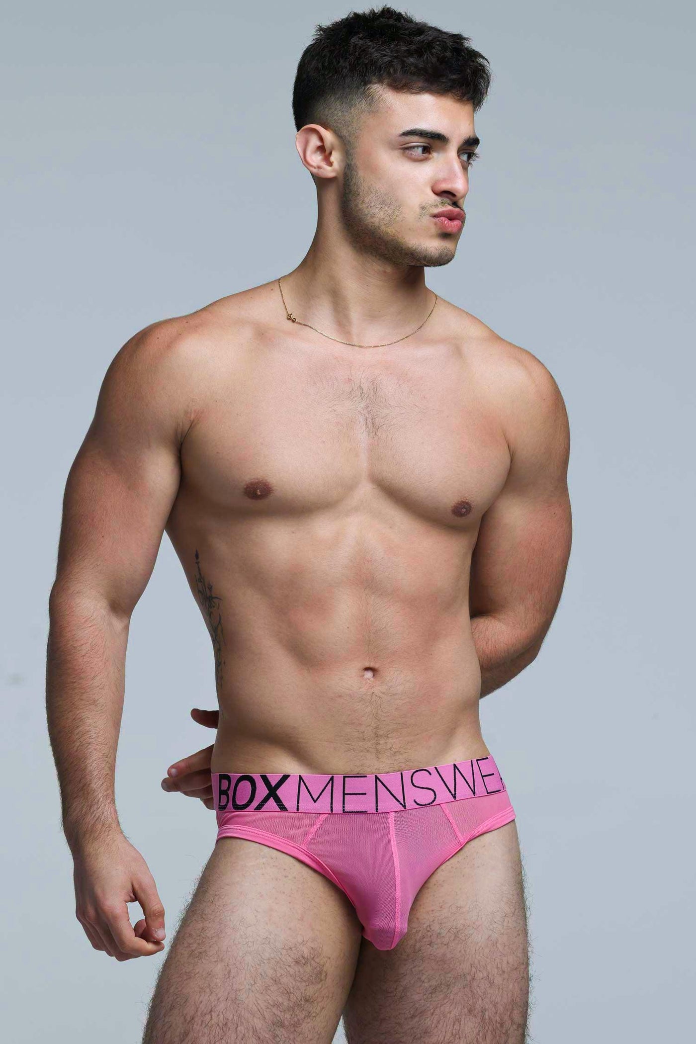 All Over Mesh Briefs - Boyfriend Pink - boxmenswear - {{variant_title}}