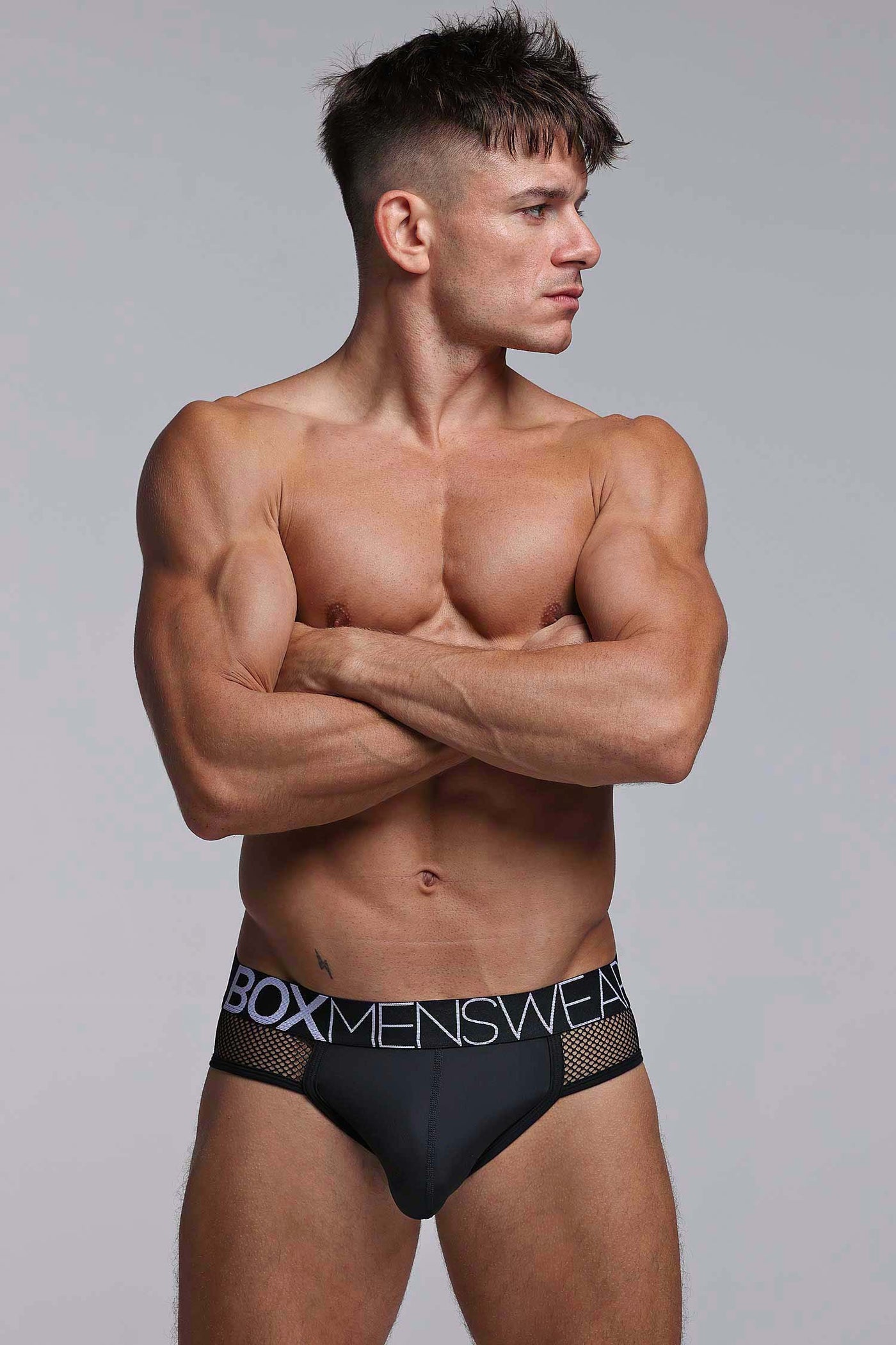 Totally Transparent Varsity Mesh Jockstrap - Direct Black - boxmenswear - {{variant_title}}