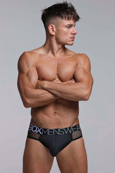 Totally Transparent Varsity Mesh Jockstrap - Direct Black - boxmenswear - {{variant_title}}