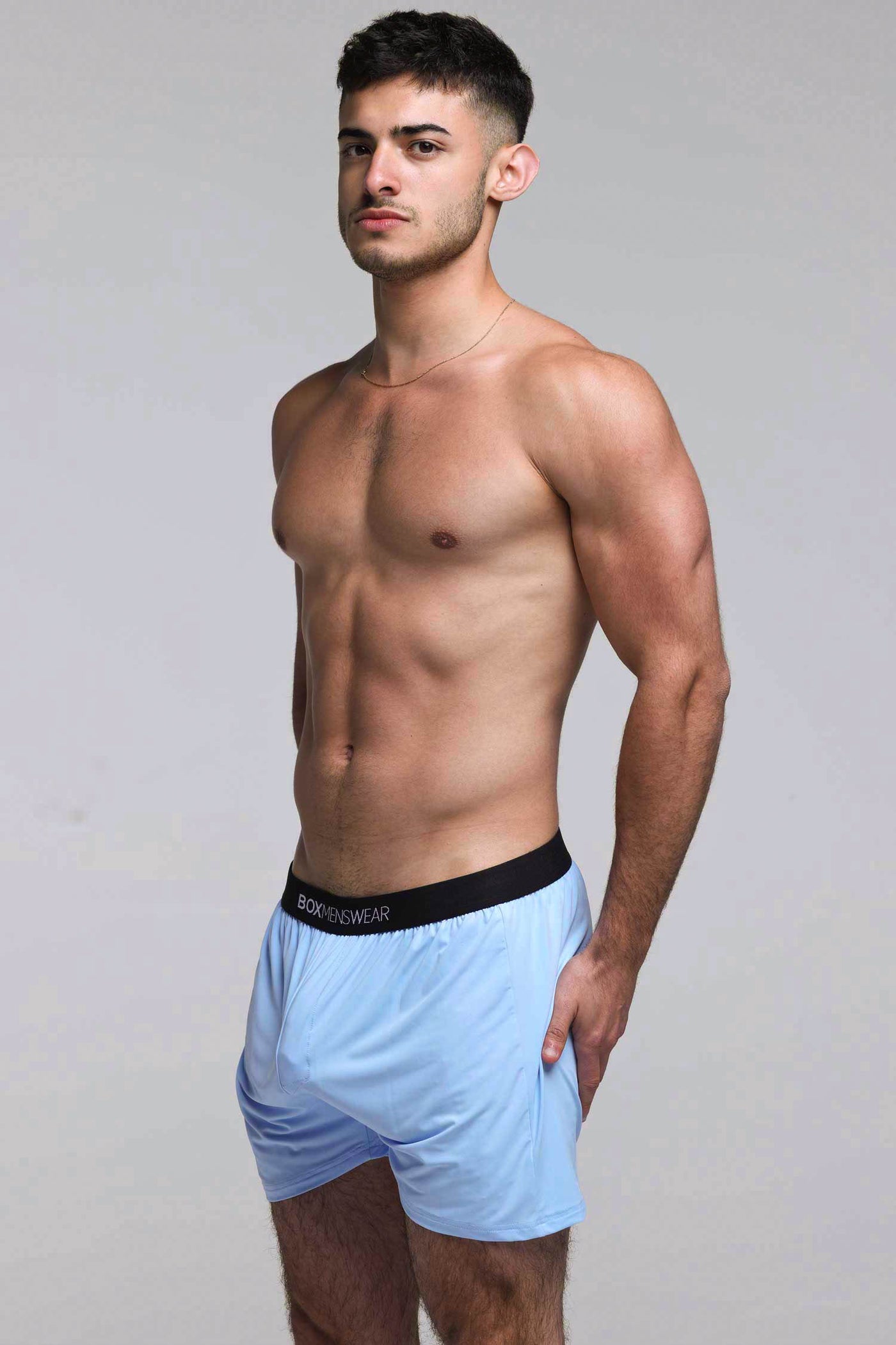 Silky Seamless Lounge Shorts - Sky Blue - boxmenswear - {{variant_title}}