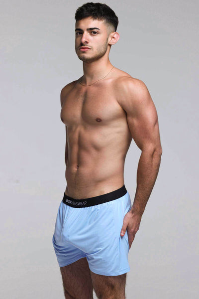 Silky Seamless Lounge Shorts - Sky Blue - boxmenswear - {{variant_title}}