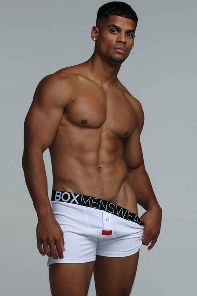 Button-up Boxers - Venus White - boxmenswear - {{variant_title}}