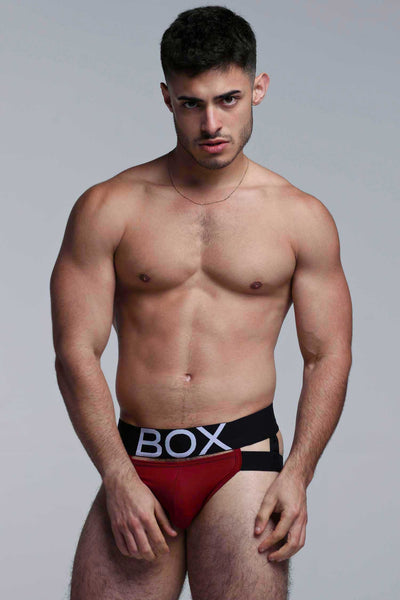 Mens Suspender Jockstrap 3.0 : With Bounce - Burgundy - boxmenswear - {{variant_title}}