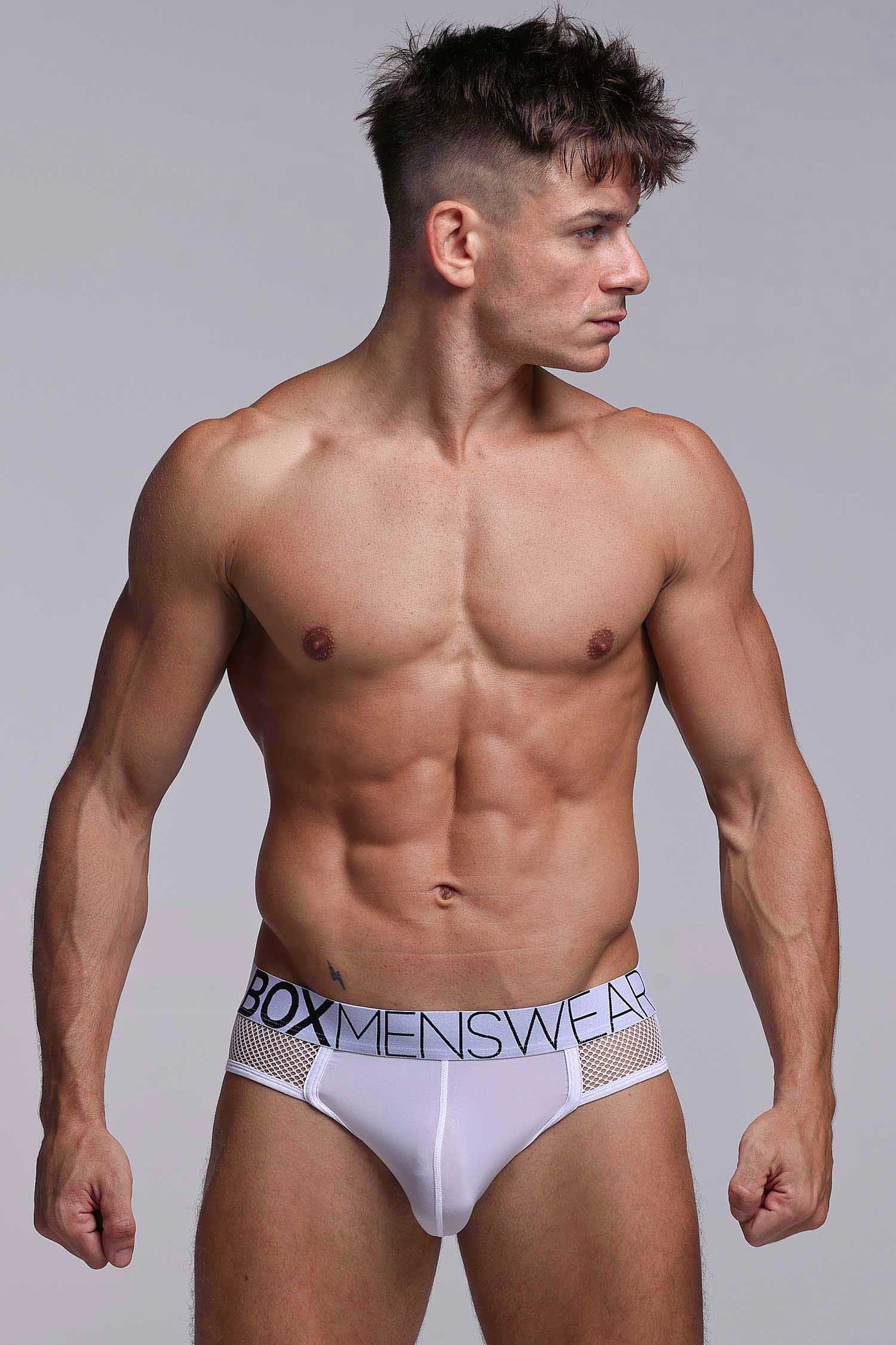 Totally Transparent Varsity Mesh Jockstrap - White - boxmenswear - {{variant_title}}
