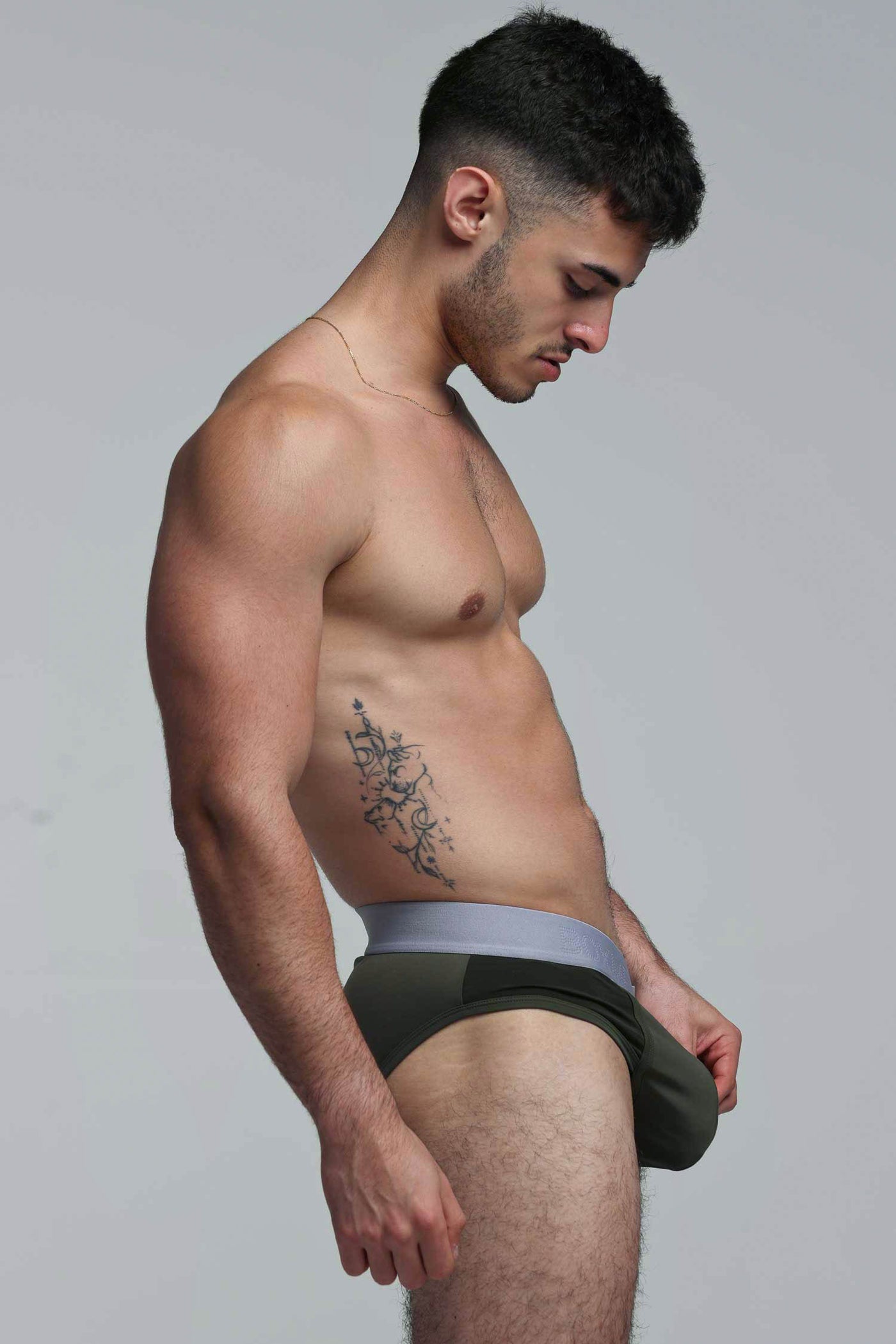 Mesh Panel Briefs - Château Green - boxmenswear - {{variant_title}}
