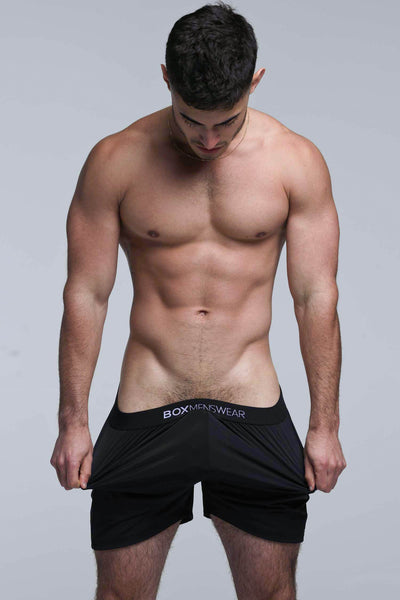 Silky Seamless Lounge Shorts - Black - boxmenswear - {{variant_title}}