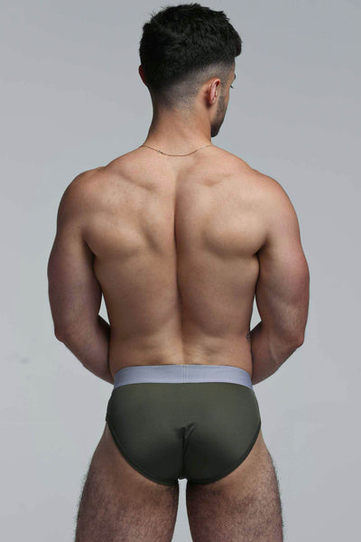 Mesh Panel Briefs - Château Green - boxmenswear - {{variant_title}}