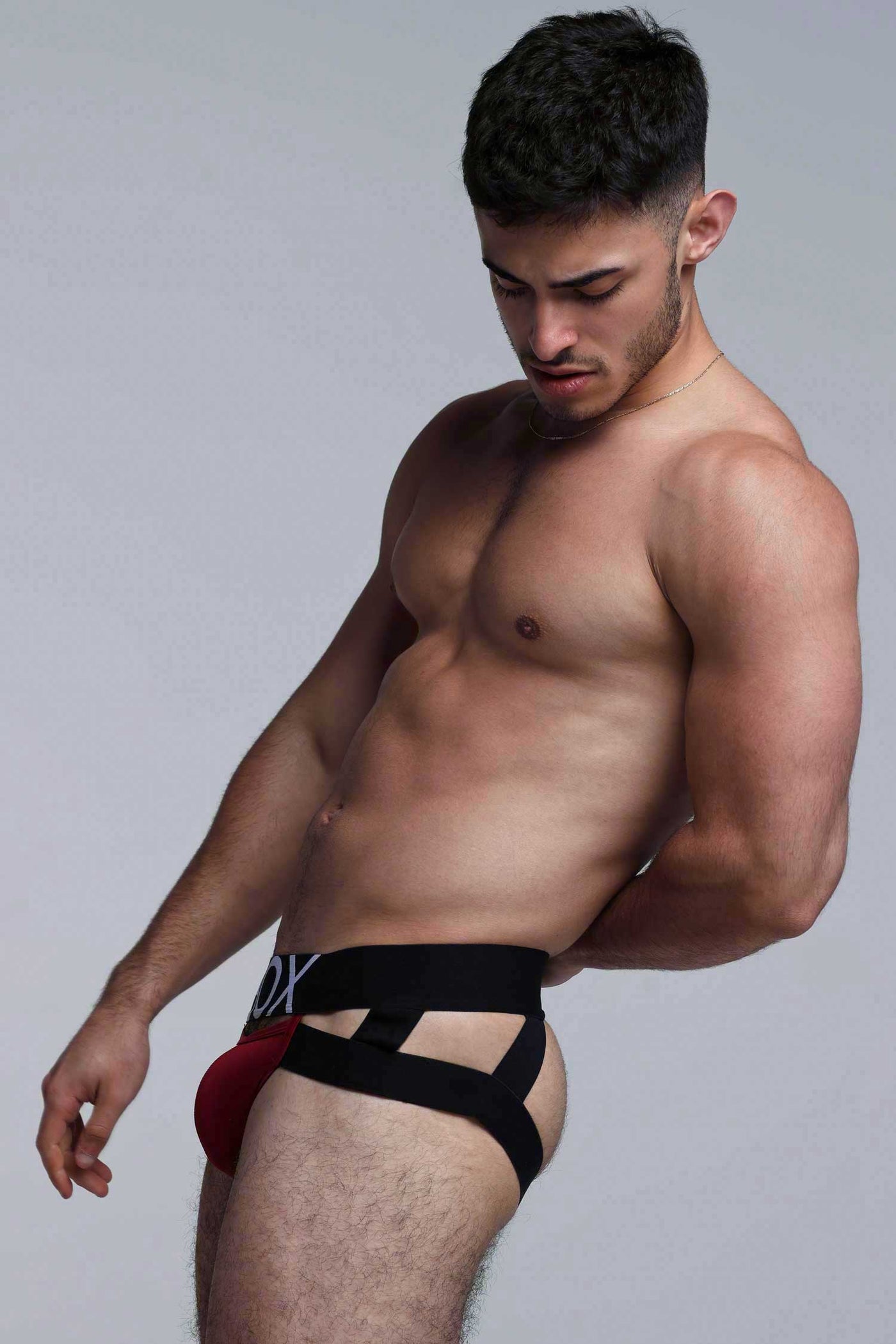 Mens Suspender Jockstrap 3.0 : With Bounce - Burgundy - boxmenswear - {{variant_title}}