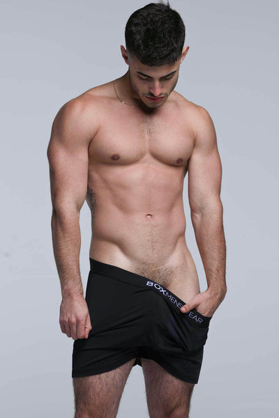 Silky Seamless Lounge Shorts - Black - boxmenswear - {{variant_title}}